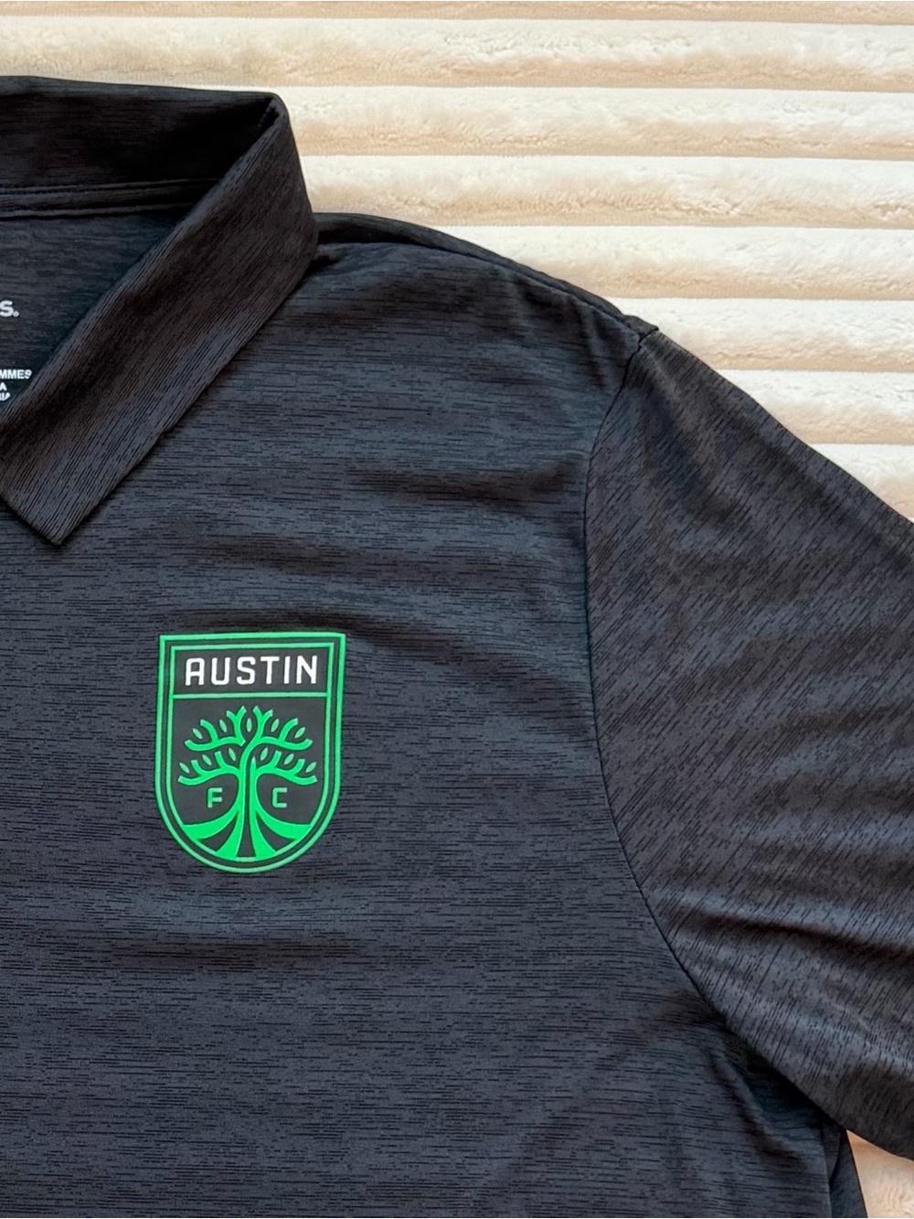 Fanatics Black Polo with Green Austin FC Crest